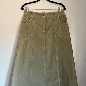 J. Jill Olive A-Line Skirt